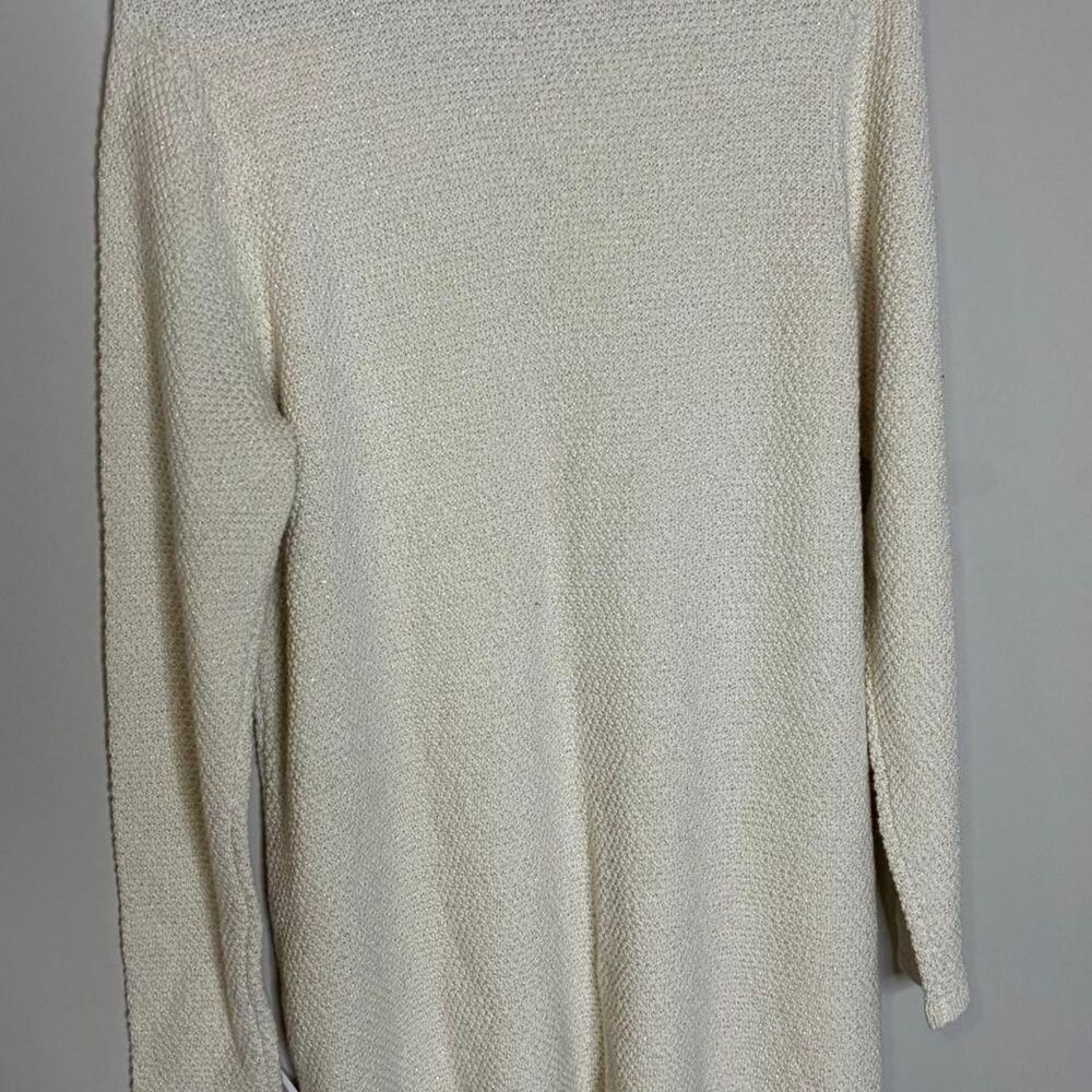 Charter-club Women's Cream and White Jumper